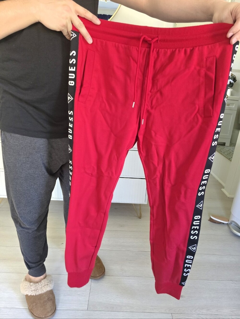 GUESS Red Logo Tape Joggers